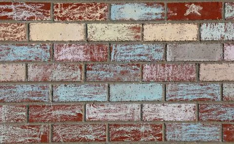 Chalk Covered Brick Wall Stock Photos