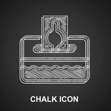 Chalk Donate or pay your zakat as muslim obligatory icon isolated on black .. Stock Illustration