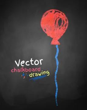 Chalk drawing of balloon Stock Illustration