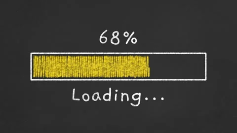 Chalk Drawing Of Loading Progress Bar Stock Footage 233712344
