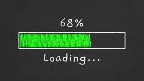 Chalk Drawing Of Loading Progress Bar Stock Footage 233712352