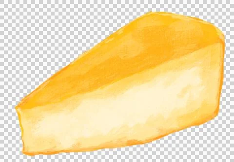 Chalk drawing paint slice of cheese dairy food illustration painting art Stock Illustration