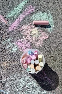 Chalk drawings Stock Photos