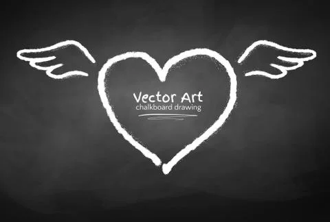 Chalk drawn heart Stock Illustration