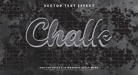 Chalk editable text effect Illustrazione stock