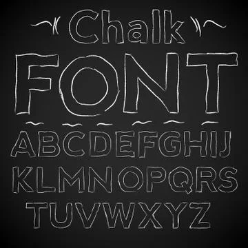 Chalk font Stock Illustration