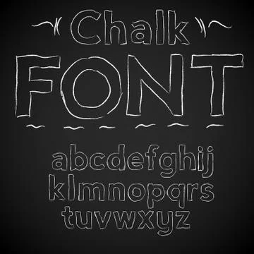 Chalk font Stock Illustration