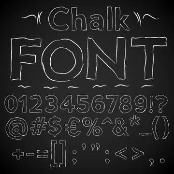 Chalk font Stock Illustration
