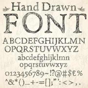 Chalk font Illustrazione stock