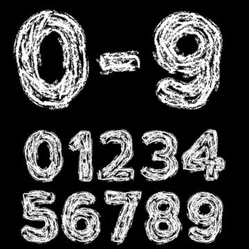 Chalk font Illustrazione stock