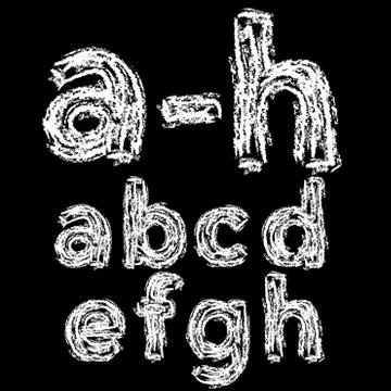 Chalk font Illustrazione stock
