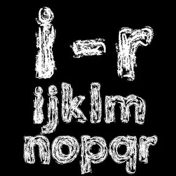 Chalk font Illustrazione stock