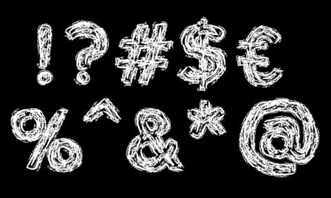 Chalk font Stock Illustration