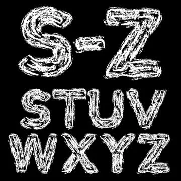 Chalk font Illustrazione stock