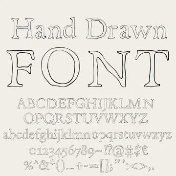 Chalk font Illustrazione stock