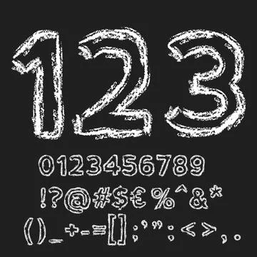 Chalk font Illustrazione stock