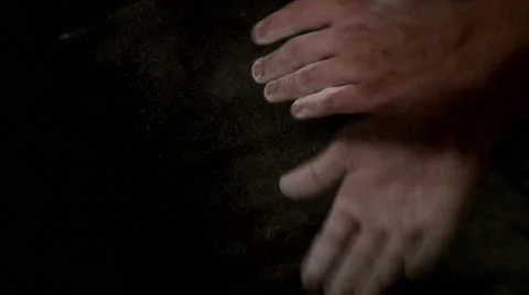 Chalk Hands Stock Footage