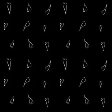 Chalk hearts Stock Illustration