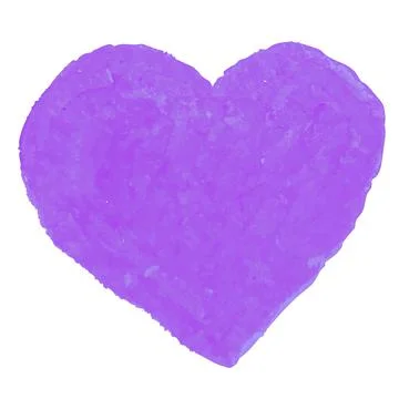 Chalk Illustration of heart shape Stock Illustration