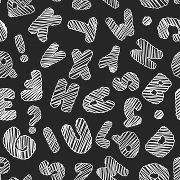 Chalk letters on blackboard seamless pattern イラスト素材