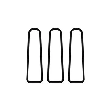 Chalk logo sign vector outline Stock Illustration