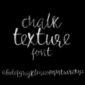 Chalk lower case font. Grunge script on chalkboard. Vector calligraphy Illustrazione stock