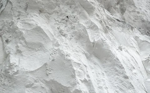 Chalk mining. Limestone quarry. Chalk hills. Chalk surface. White Stone Textu Foto stock