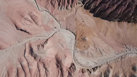 The chalk mountains are like a layered colored pie Video stock 295785527