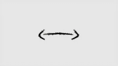 Chalk Pencil 2 Side Arrow Loop Transparent Stock Footage 319862597
