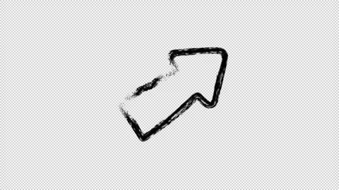 Chalk Pencil Arrow Pointer Loop Transparent Stock Footage 319862811