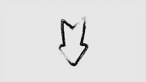 Chalk Pencil Arrow Pointer Sign Loop Transparent Stock Footage 319862797