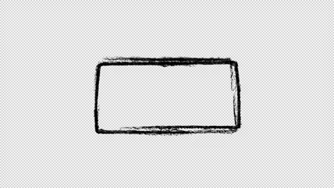 Chalk Pencil Rectangle Border Loop Transparent Stock Footage 319862718