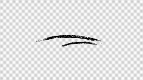 Chalk Pencil Scribble 2 Curve Lines Loop Transparent Stock Footage 319862579