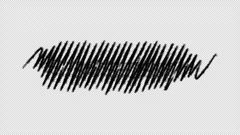 Chalk Pencil Sketch Hatched Rectangle Loop Transparent Stock Footage 319862667