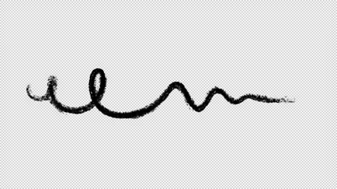 Chalk Pencil Twistied Scribble Underline Loop Transparent Stock Footage 319862594