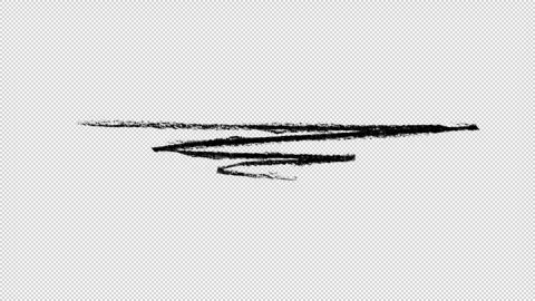 Chalk Pencil Underline Scribble Loop Transparent Stock Footage 319862568