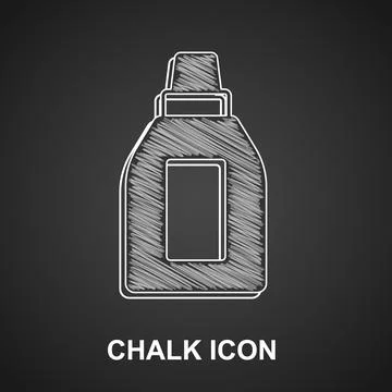 Chalk Plastic bottle for laundry detergent, bleach, dishwashing liquid or a.. Stock Illustration