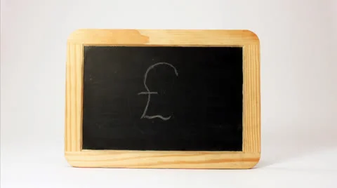 Chalk Pound Symbol Video stock 22498944