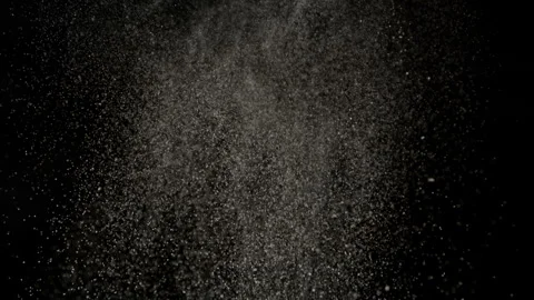 Chalk Pours Down the Screen Against a Black Backdrop Stock Footage 270399807