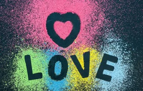 Chalk powder Foto stock