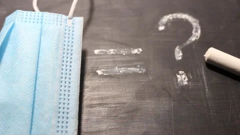 Chalk a question mark, a concept of doubt,  medicine Vídeo Stock 151618695