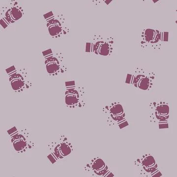 Chalk rock climbing glyph vector seamless pattern Stock Illustration