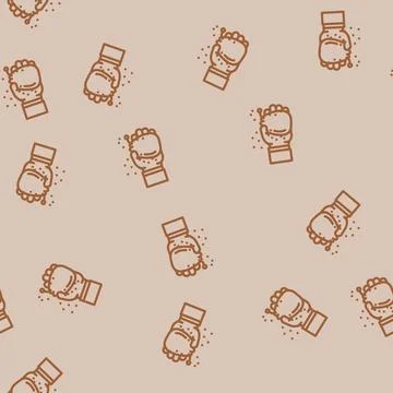 Chalk rock climbing line vector seamless pattern Stock Illustration