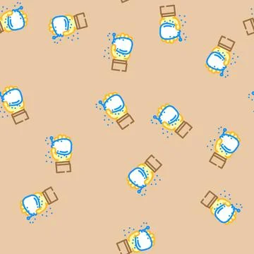 Chalk rock climbing vector seamless pattern Stock Illustration