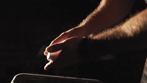 Chalk shatters Stock Footage 146141294