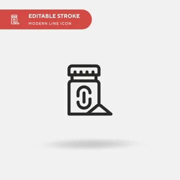 Chalk Simple vector icon. Illustration symbol design template for web mobile  스톡 일러스트