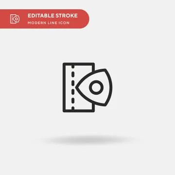 Chalk Simple vector icon. Illustration symbol design template for web mobile  Illustrazione stock