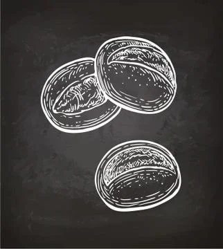 Chalk sketch of buns Stock-Illustration