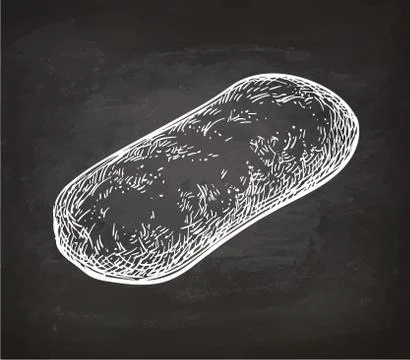 Chalk sketch of ciabatta Illustrazione stock