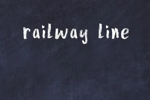 Chalk sketch of closing browser window with page header inscription railway l Фото